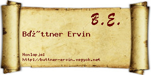 Büttner Ervin névjegykártya